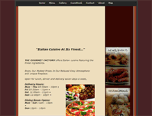 Tablet Screenshot of gourmetfactory.com